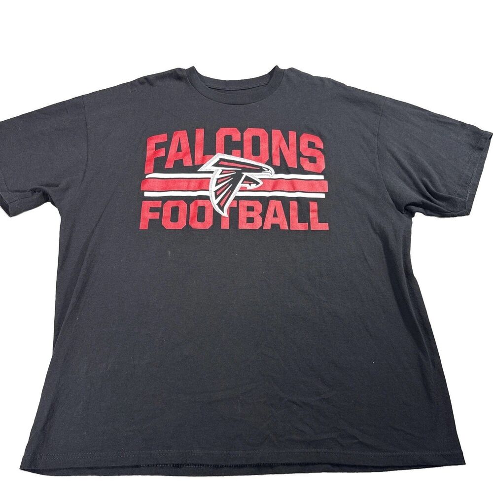 Atlanta Falcons ATL NFL Football Team Apparel 2XL XXL Black Short Sleeve T-shirt